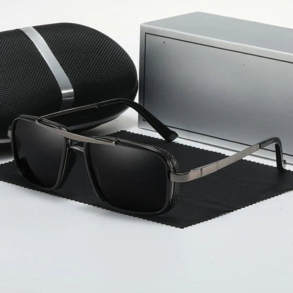 Men's Sunglasses Polarized Lenses Stainless Steel Frame