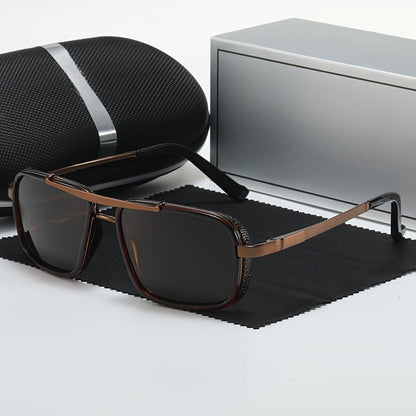 Men's Sunglasses Polarized Lenses Stainless Steel Frame