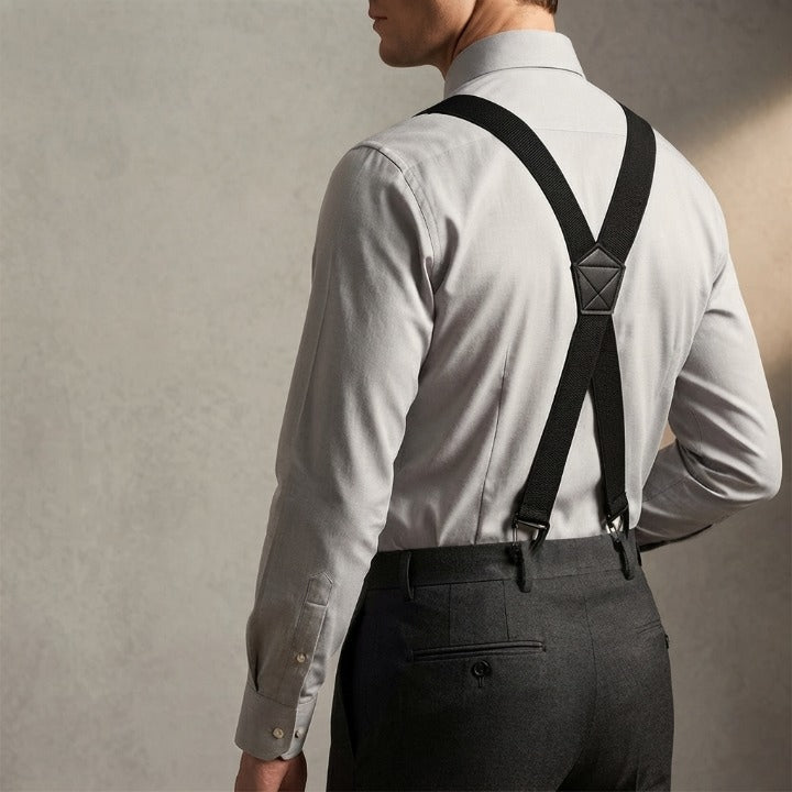 Men's Suspenders 4-Clip Non-Slip Adjustable