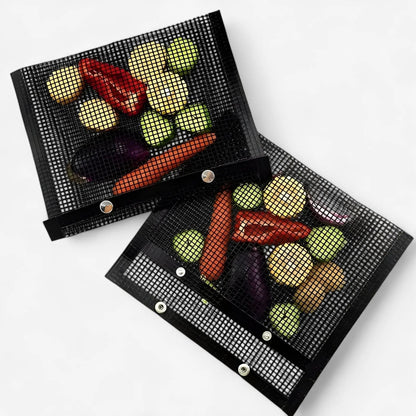 Mesh Grill Bags Non-Stick & Dishwasher-Safe Set of 3