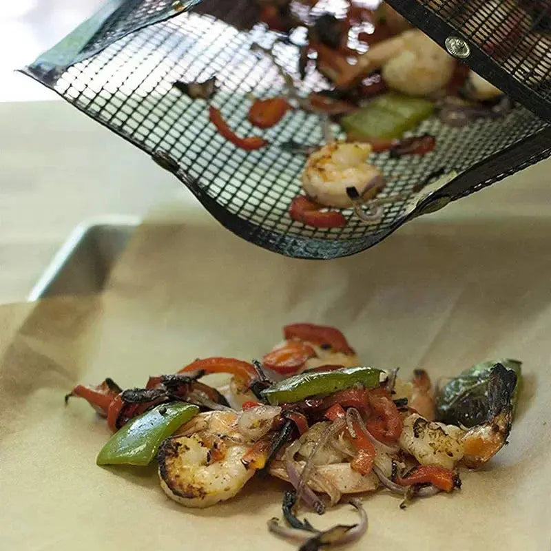 Mesh Grill Bags Non-Stick & Dishwasher-Safe Set of 3