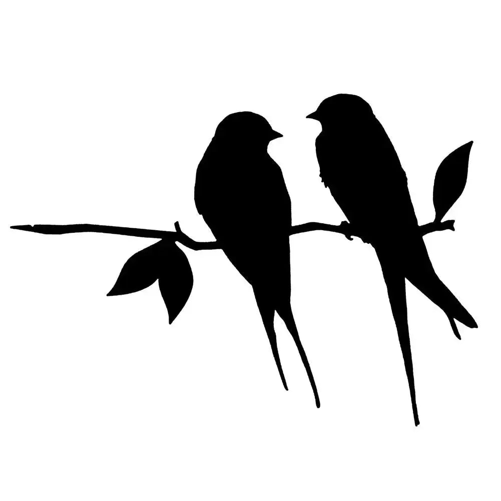 Metal Bird Wall Decor Matte Black Powder-Coated