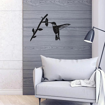 Metal Bird Wall Decor Matte Black Powder-Coated