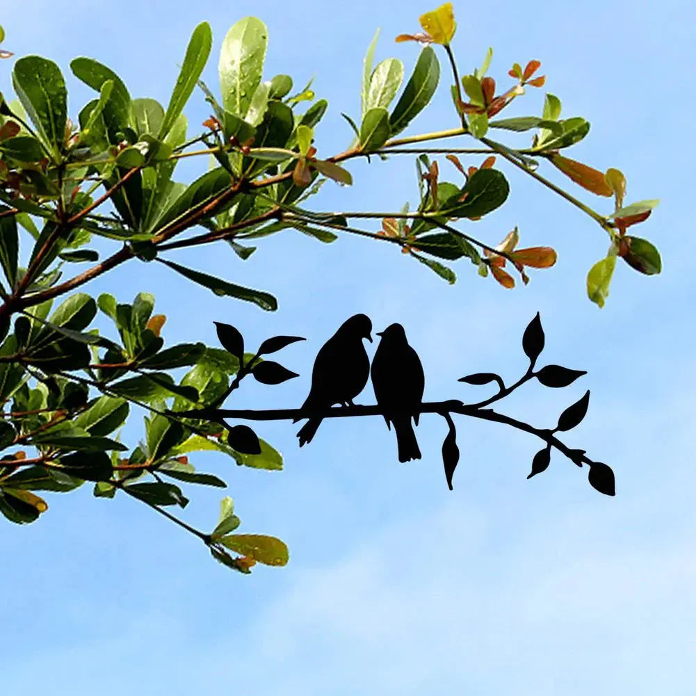 Metal Bird Wall Decor Matte Black Powder-Coated