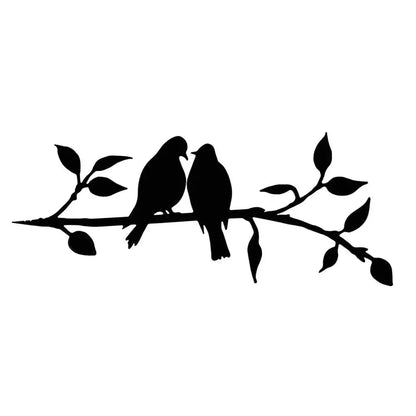 Metal Bird Wall Decor Matte Black Powder-Coated