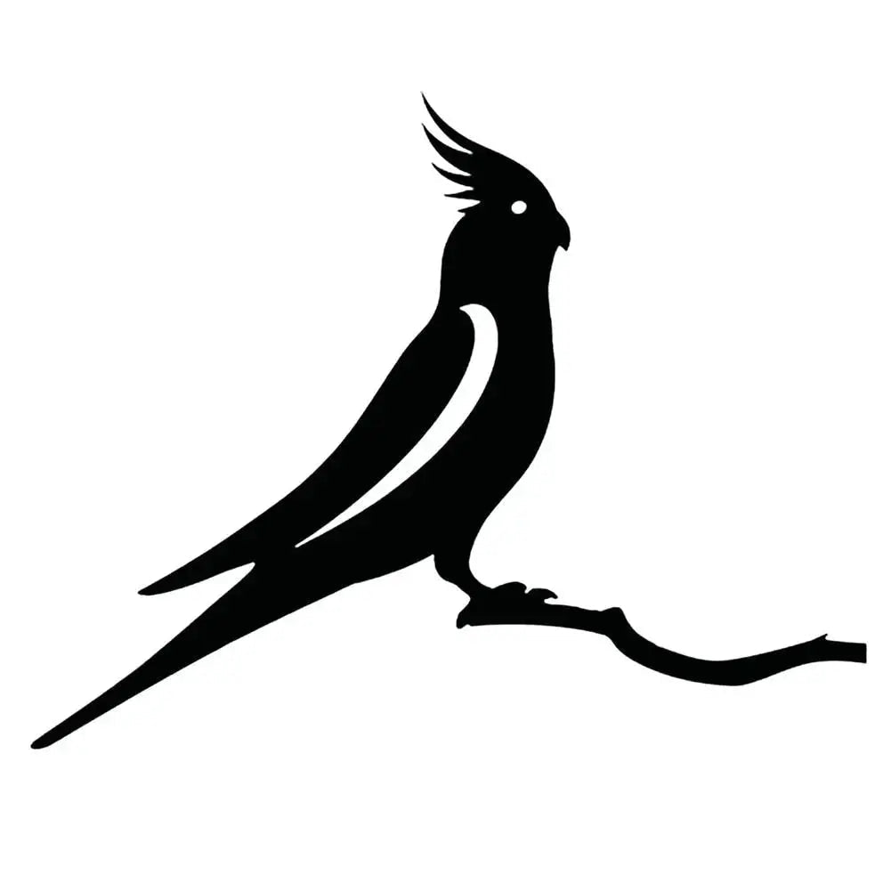 Metal Bird Wall Decor Matte Black Powder-Coated