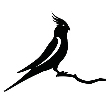 Metal Bird Wall Decor Matte Black Powder-Coated