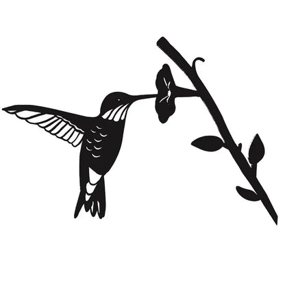 Metal Bird Wall Decor Matte Black Powder-Coated