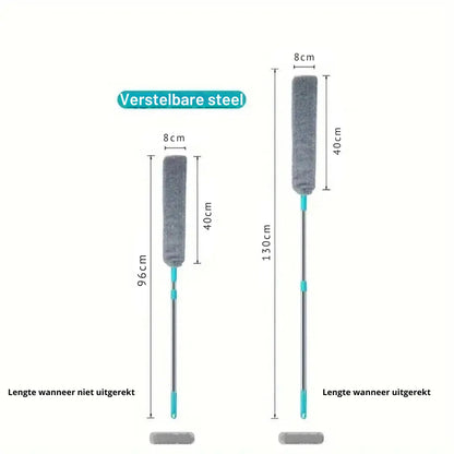 Microfiber Duster Extendable Stainless Steel Handle Machine-Washable Covers