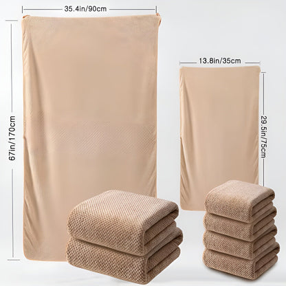 Microfiber Towel Set Ultra-Absorbent & Quick-Drying Six-Piece