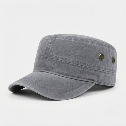 Military Cap Breathable Cotton Adjustable Metal Buckle