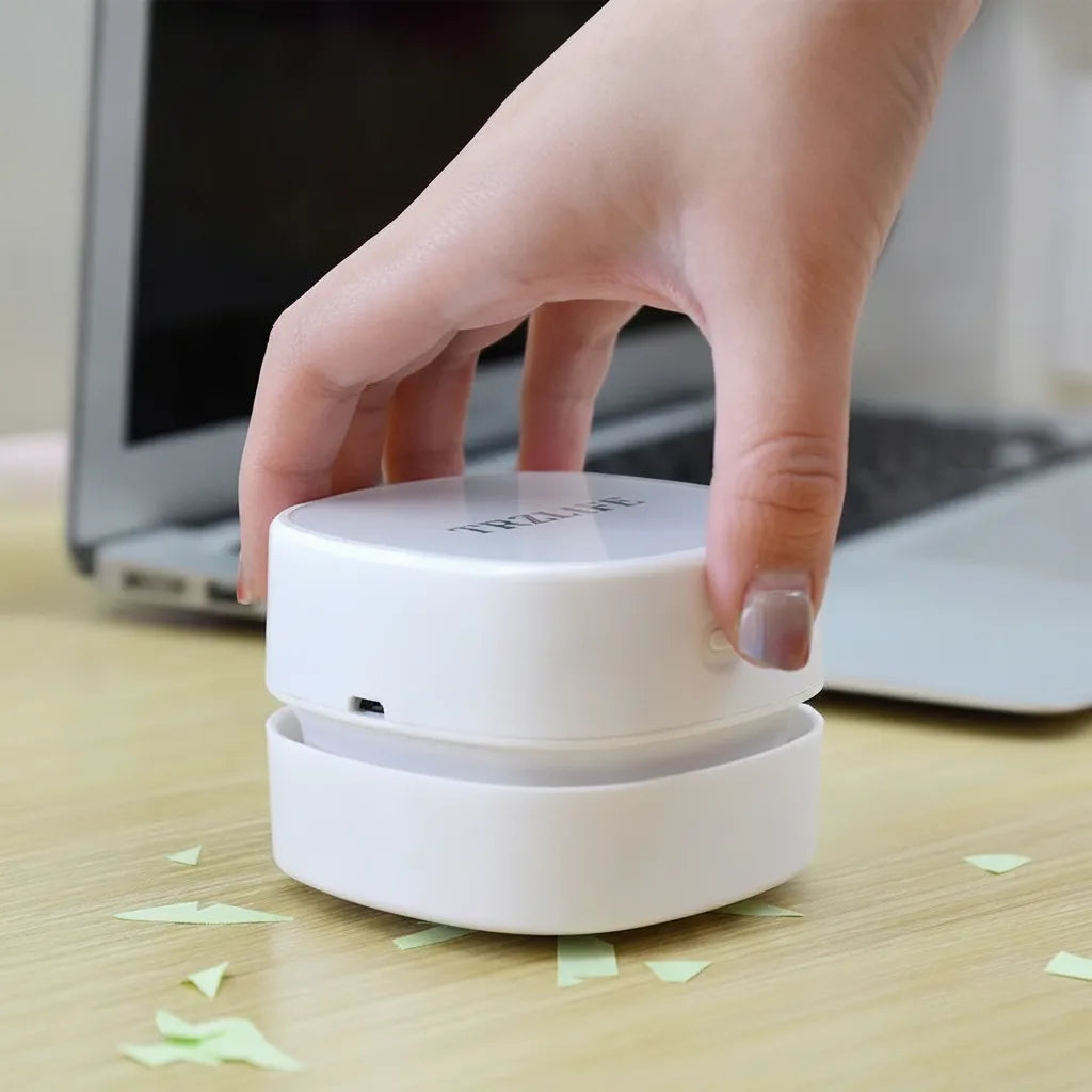 Mini Desktop Vacuum 360° Suction Cordless Quiet