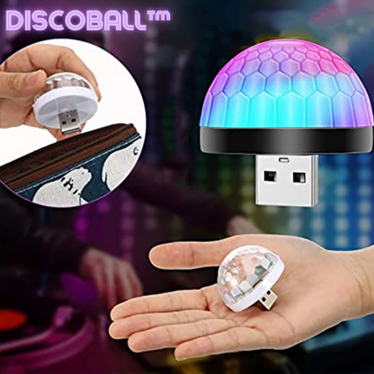 Mini Disco Ball USB-Powered & Beat-Activated 7 Light Modes