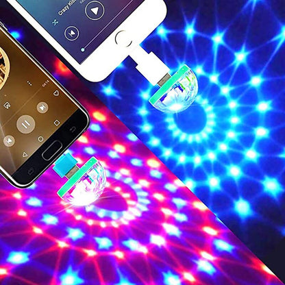 Mini Disco Ball USB-Powered & Beat-Activated 7 Light Modes