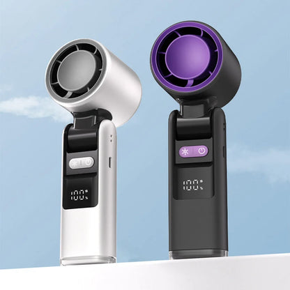 Mini Fan Ice-Cooling LED Display Rechargeable