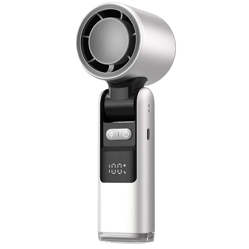 Mini Fan Ice-Cooling LED Display Rechargeable