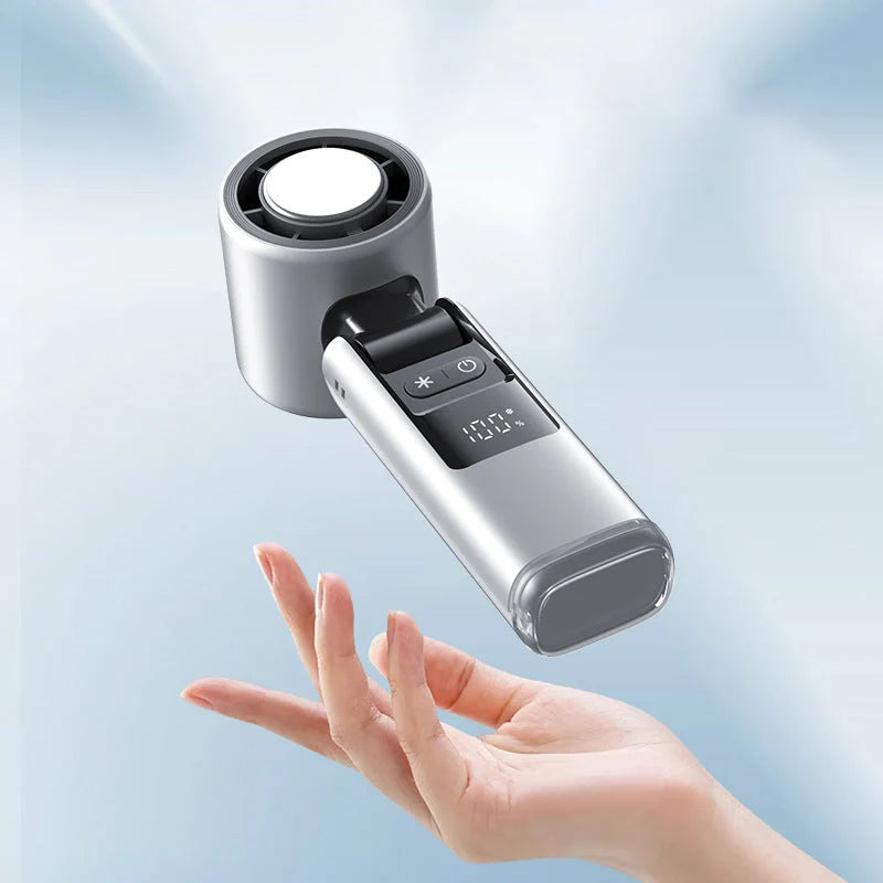 Mini Fan Ice-Cooling LED Display Rechargeable
