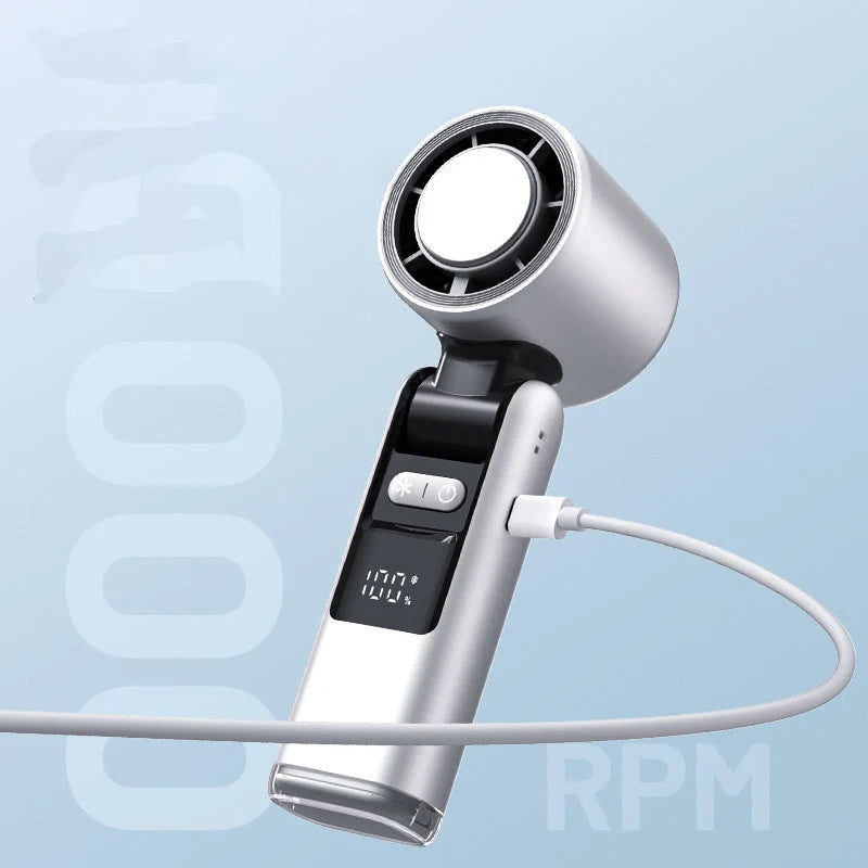 Mini Fan Ice-Cooling LED Display Rechargeable