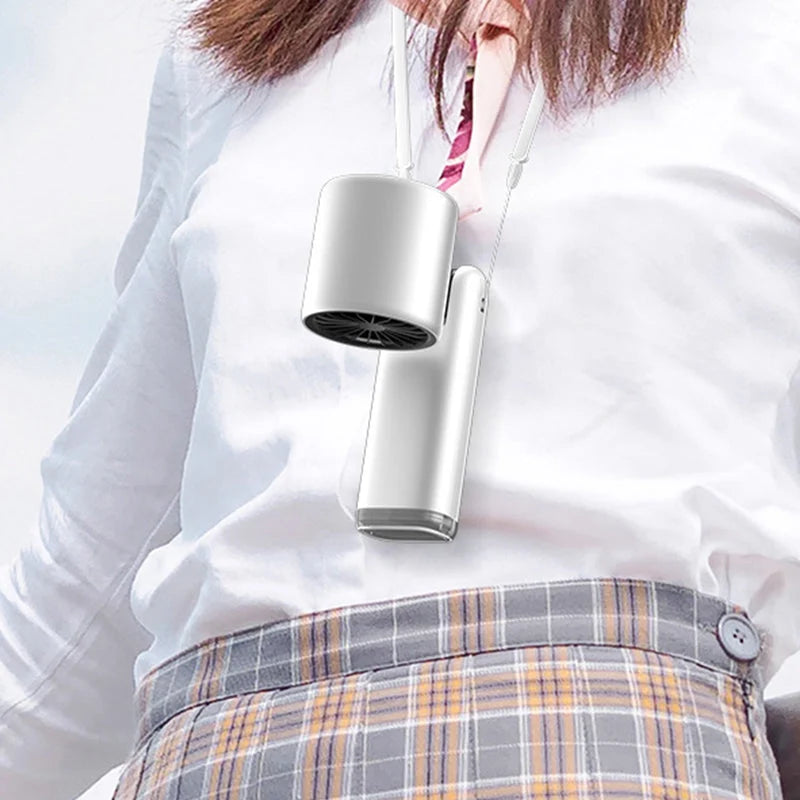 Mini Fan Ice-Cooling LED Display Rechargeable