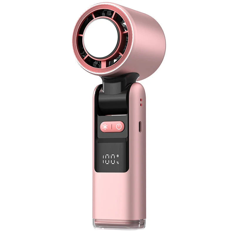 Mini Fan Ice-Cooling LED Display Rechargeable