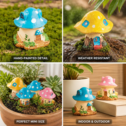 Mini Garden Ornament Hand-Painted Weather-Resistant Resin Indoor & Outdoor