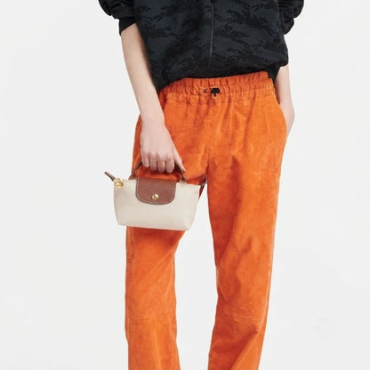 Mini Handbag Lightweight Polyamide Leather Trim Crossbody