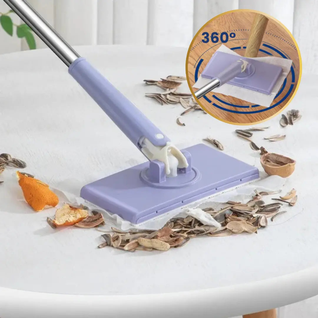 Mini Mop 360° Rotating Push-Eject Cloth Wall Mount