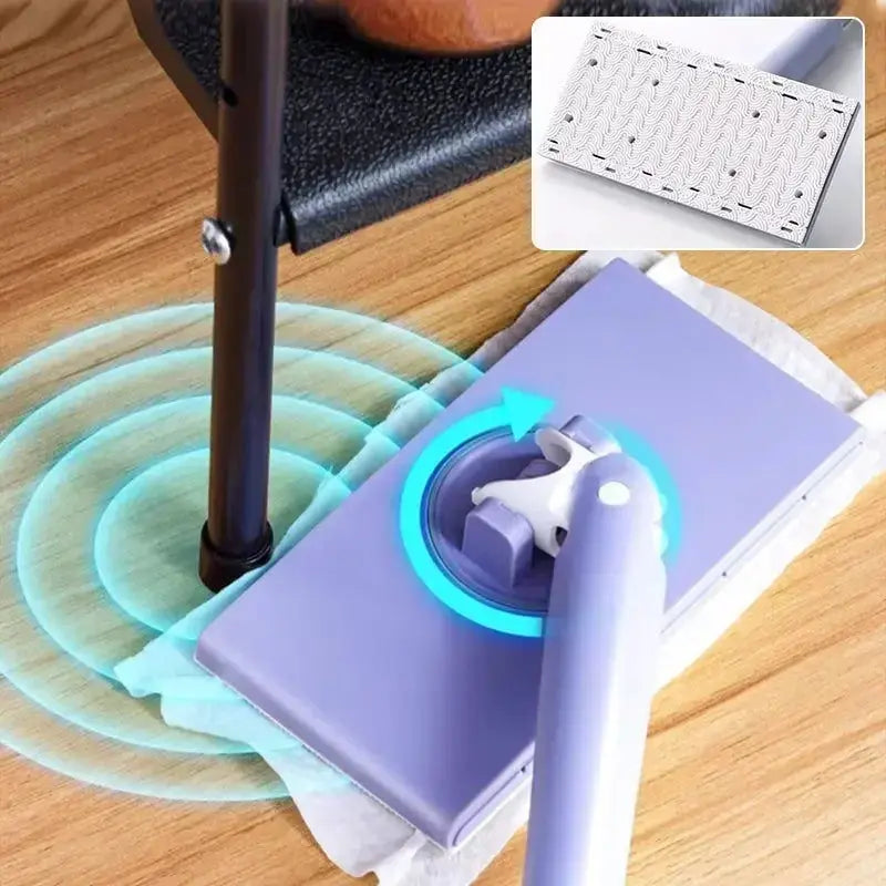 Mini Mop 360° Rotating Push-Eject Cloth Wall Mount
