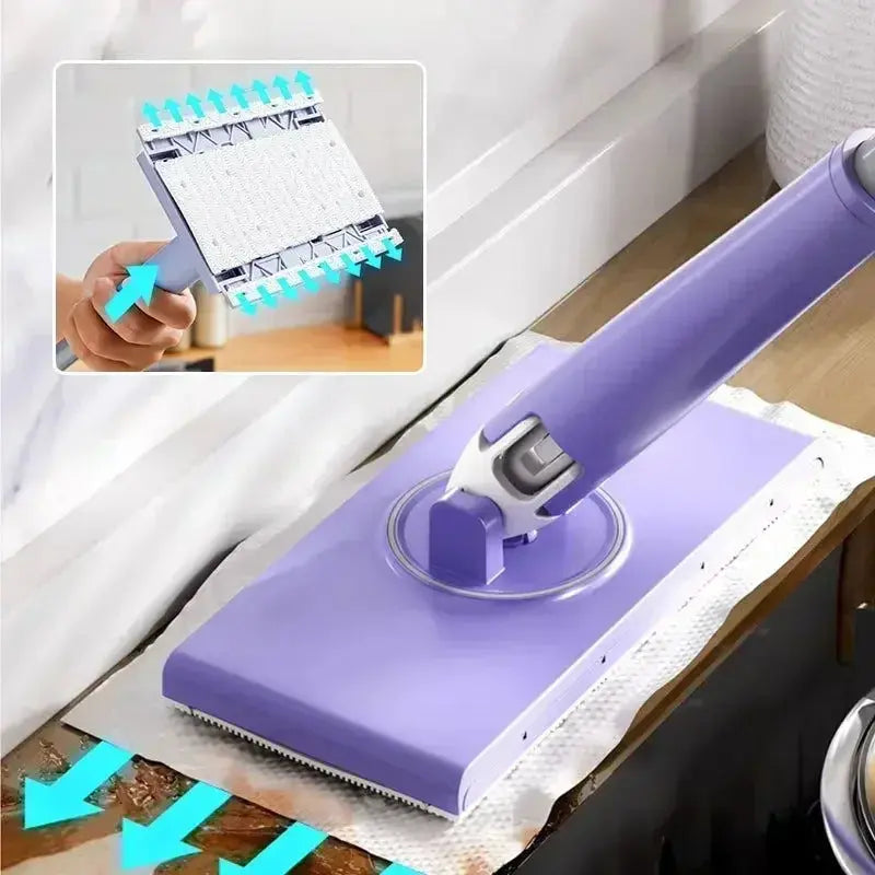 Mini Mop 360° Rotating Push-Eject Cloth Wall Mount