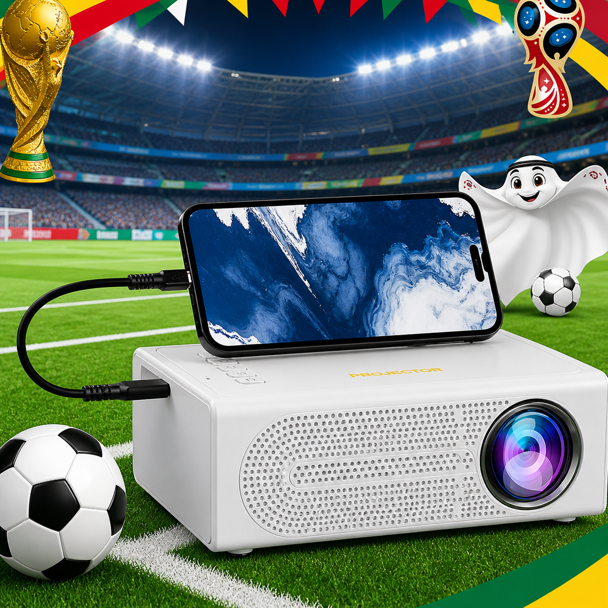 Mini Projector 720p HD USB Connectivity