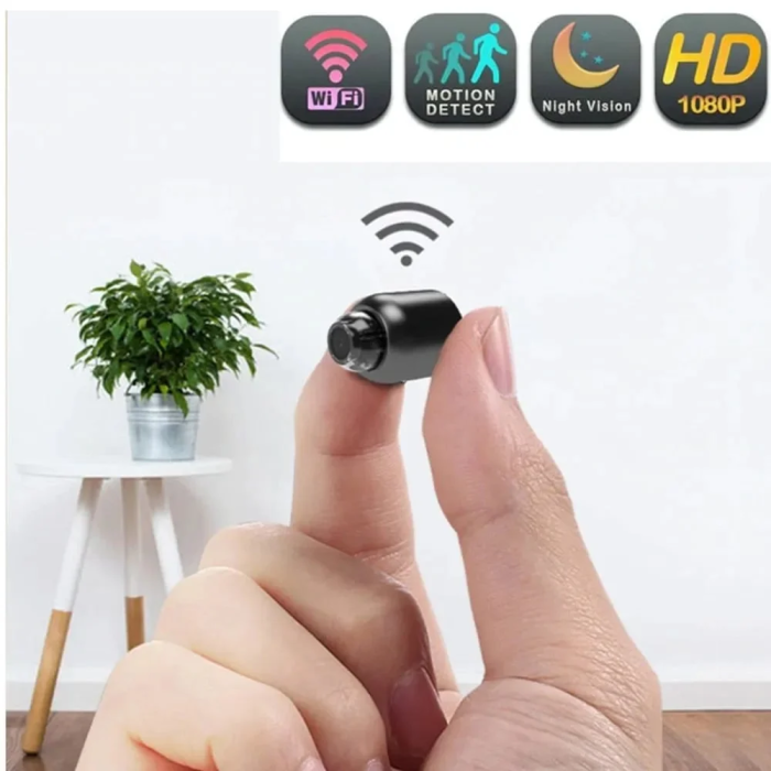 Mini Surveillance Camera 1080p Night Vision PIR Motion Alert