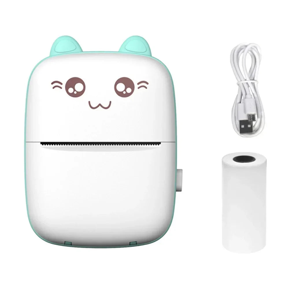 Mini Thermal Printer Ink-Free Bluetooth & Rechargeable Battery