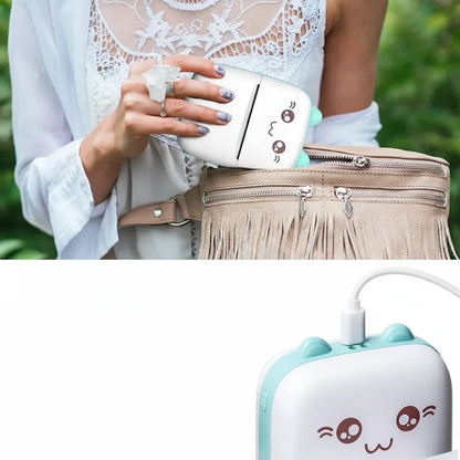 Mini Thermal Printer Ink-Free Bluetooth & Rechargeable Battery