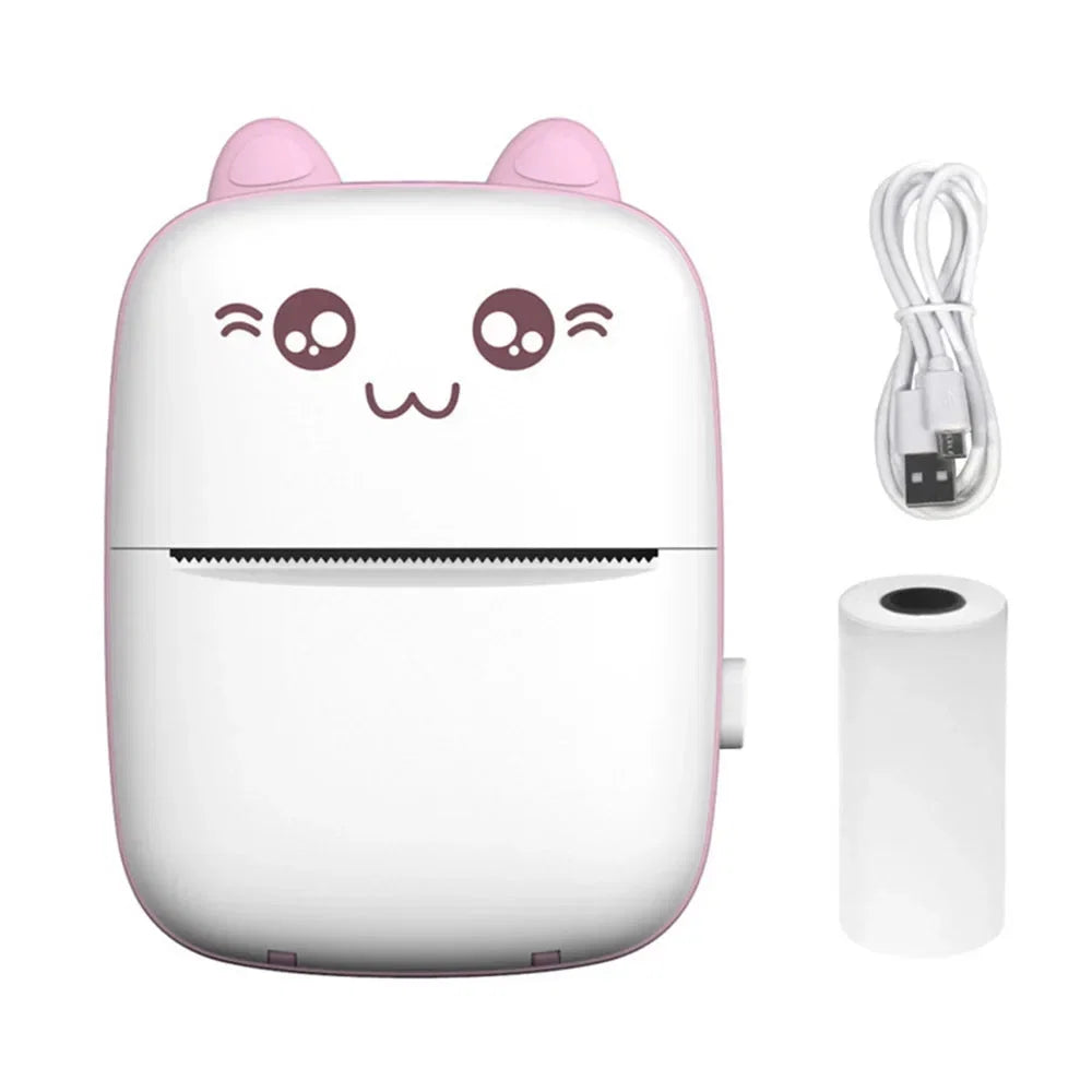 Mini Thermal Printer Ink-Free Bluetooth & Rechargeable Battery