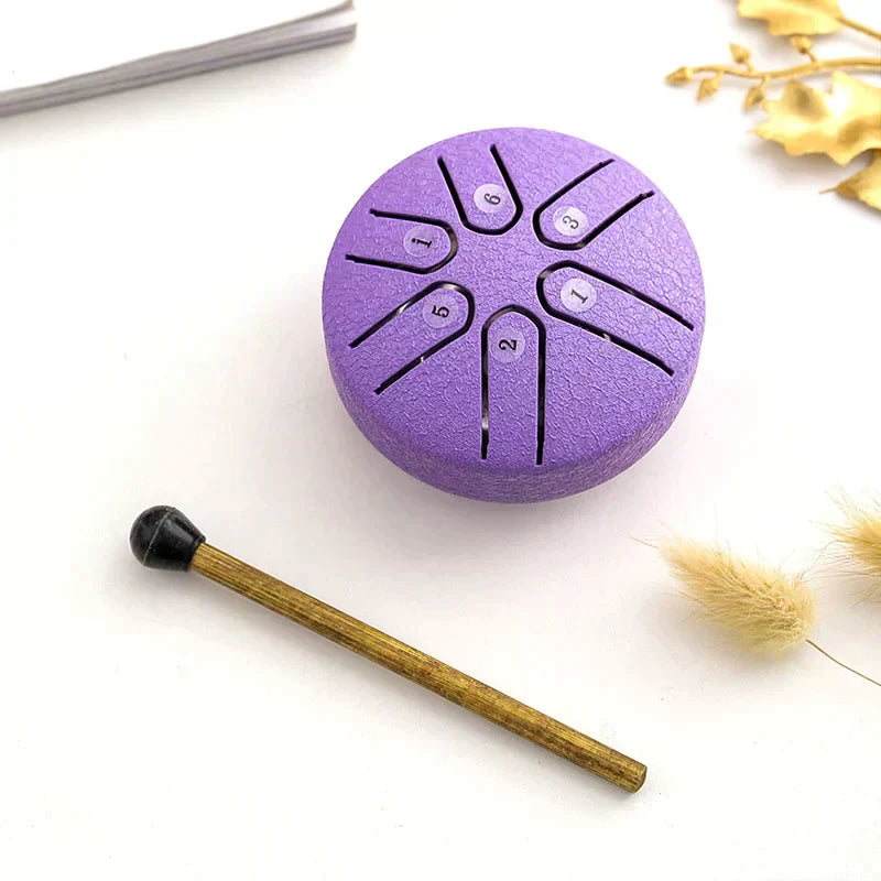 Mini Tongue Drum Metal 6-Note A Major With Mallet