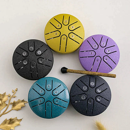 Mini Tongue Drum Metal 6-Note A Major With Mallet