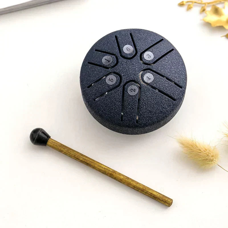 Mini Tongue Drum Metal 6-Note A Major With Mallet