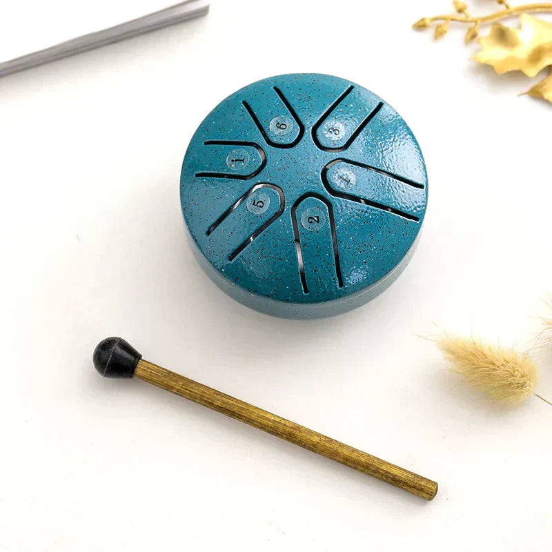 Mini Tongue Drum Metal 6-Note A Major With Mallet