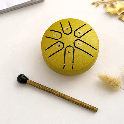Mini Tongue Drum Metal 6-Note A Major With Mallet