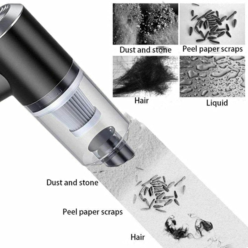 Mini Vacuum USB Rechargeable Slim Nozzle & Air Blower