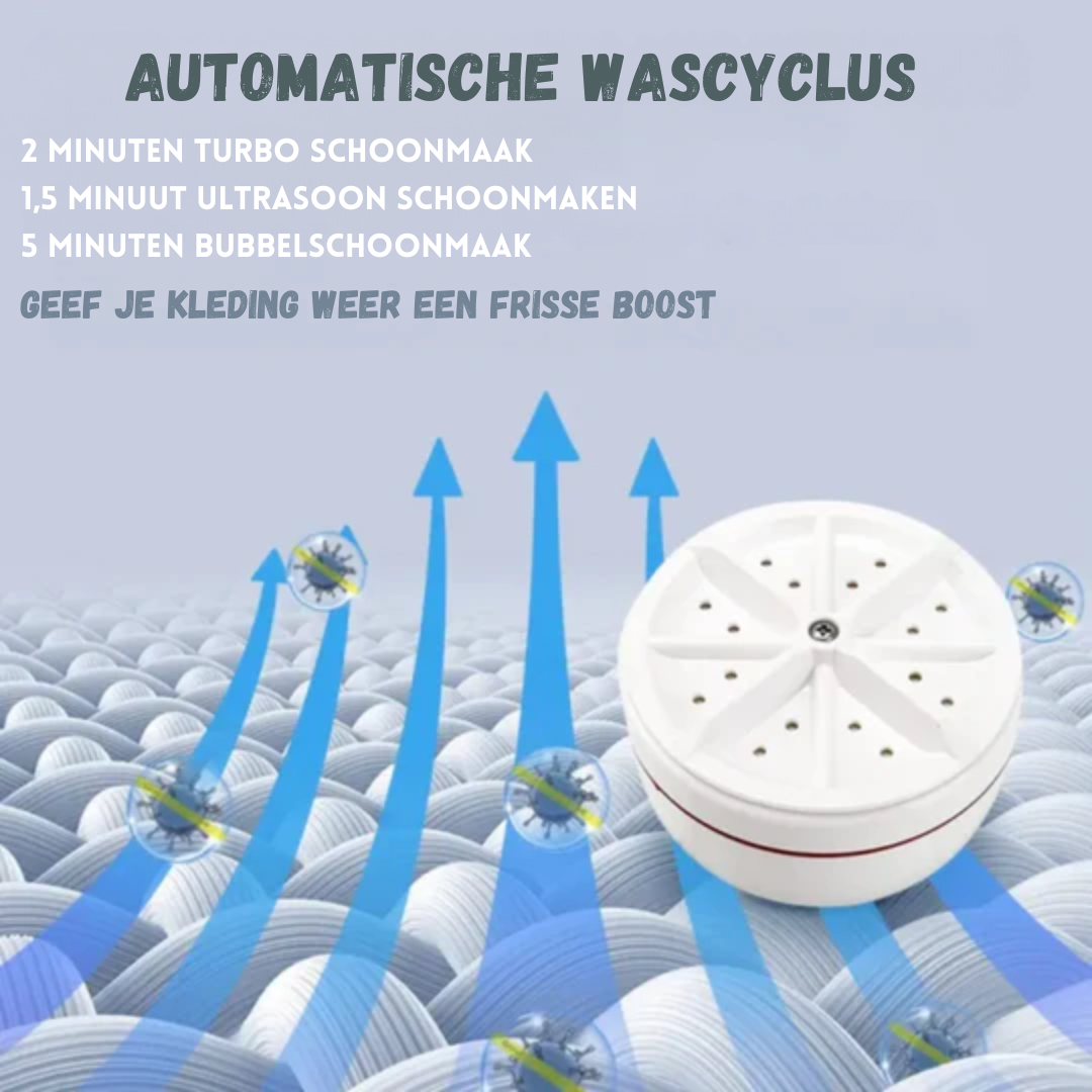 Mini Washing Machine Ultrasonic USB Powered Gentle On Delicates
