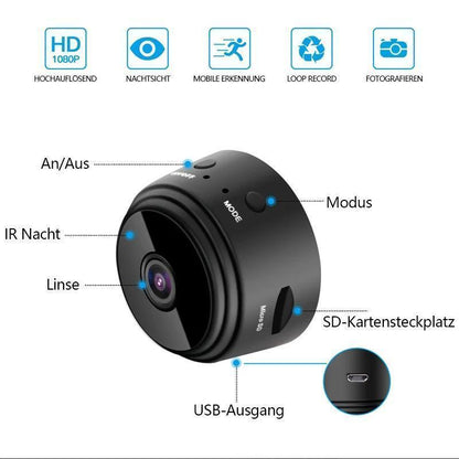 Mini WiFi Camera 150° Wide Angle Night Vision