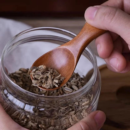 Mini Wooden Spoon Short Handle & Heat-Resistant