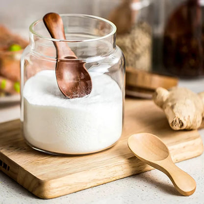 Mini Wooden Spoon Short Handle & Heat-Resistant