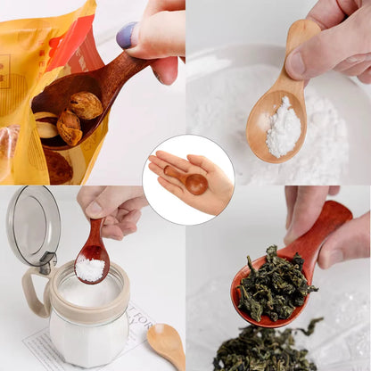 Mini Wooden Spoon Short Handle & Heat-Resistant