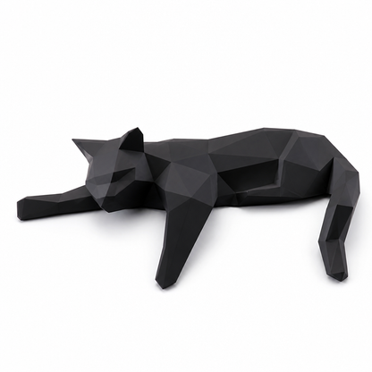 Modern Minimalist Sculptural Tabletop Cat Figurine