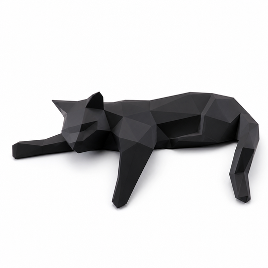 Modern Minimalist Sculptural Tabletop Cat Figurine