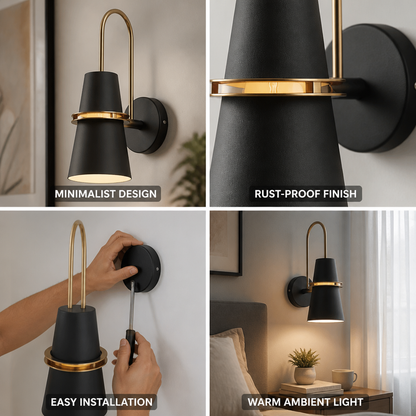 Modern Nordic Rust-Proof Wall Sconce (E26/E27 Compatible)