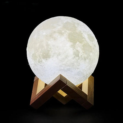 Moon Lamp 16 Colors & Touch Dimmable Wooden Stand