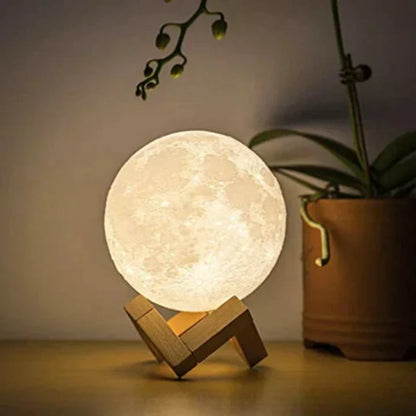 Moon Lamp Realistic Surface Touch Control & USB Rechargeable